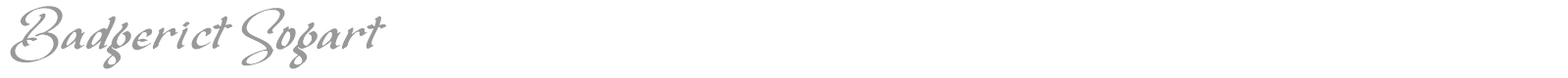 Badgerict Sogart font preview